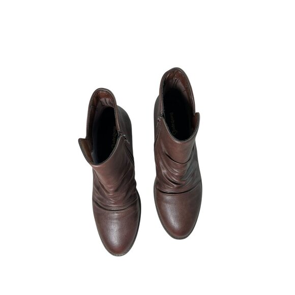 Baretraps Stevie Bootie Ankle Boots Womens Sz 9.5 Dark Brown Zip sides - Picture 3 of 16